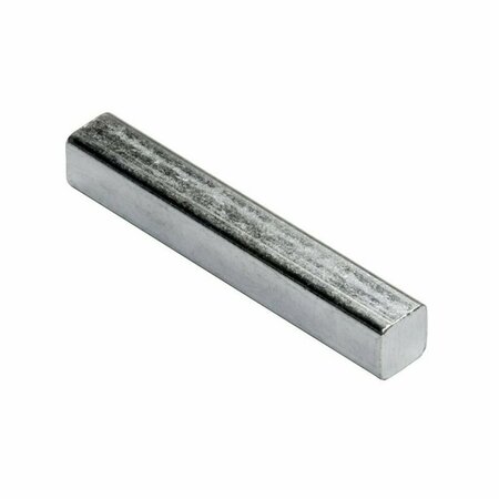 HERITAGE Undersized Machine Key, Square End, Carbon Steel, Zinc Clear Trivalent, 3/4 in L, 1/8 in Sq 3101250125-0750